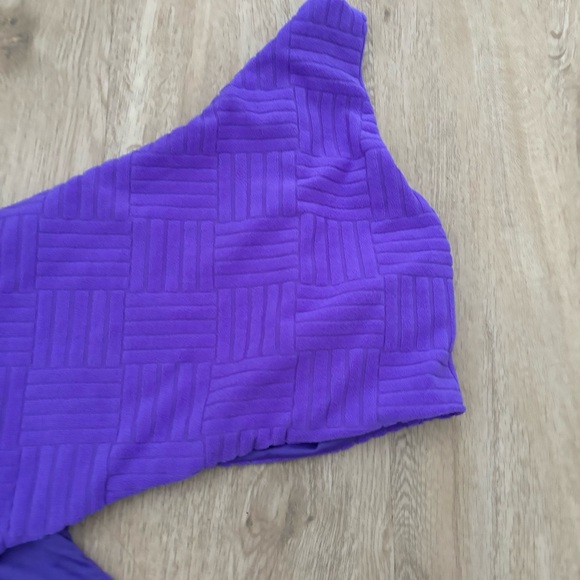 New Beach Riot Terry Celine One-Piece Purple One Shoulder Swimsuit Size Large - Picture 5 of 8